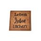 Preview: Leder Applikation - Leben Lieben Lachen