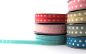 Preview: Webband - Punkte - Grau - Grosa - Sand - Blau