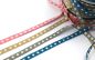 Preview: Webband - Punkte - Grau - Grosa - Sand - Blau