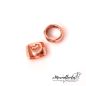 Preview: 2 Perlen - Metall Herz - Rose