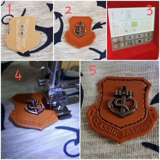 2 Stück Ösenpatches - Stern - 8mm