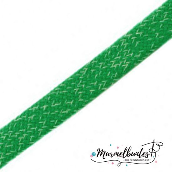 Hoodieband flach - Meliert 2cm - Grün