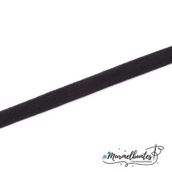 Hoodieband flach - Uni 1,8cm - Schwarz