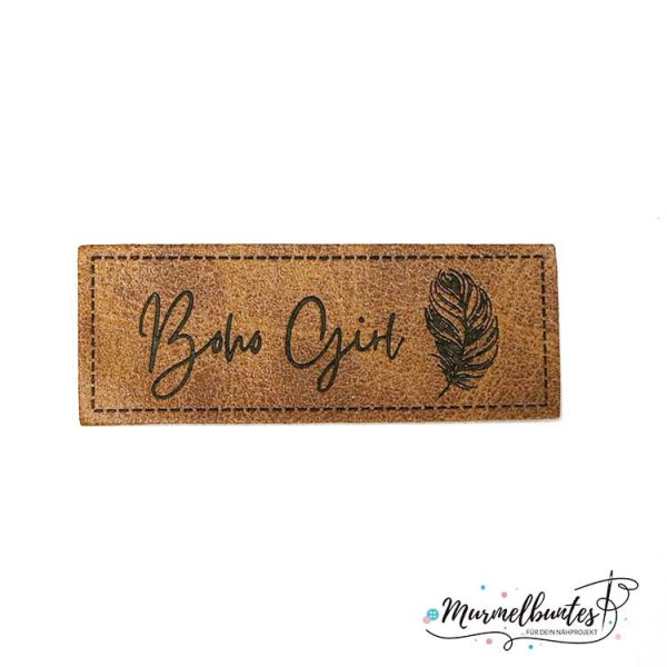 Leder Applikation - Boho Girl