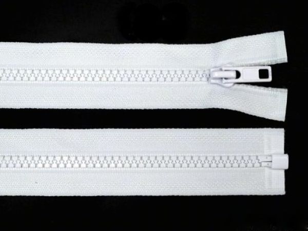 Reißverschluss teilbar - Weiß - 45cm für Jacken