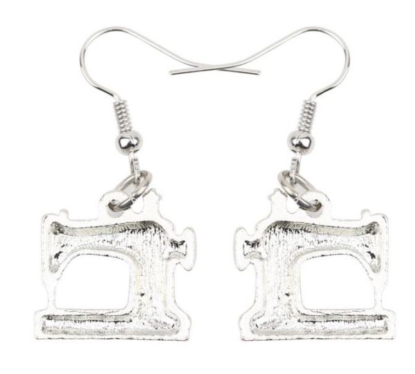 Ohrringe - Nähmaschine - Emailliert